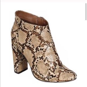 Snake Print Ankle Booties